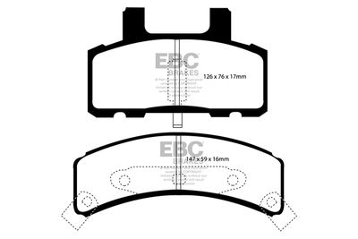 Комплект тормозных колодок, дисковый тормоз EBC Brakes DP1273 для CHEVROLET ASTRO