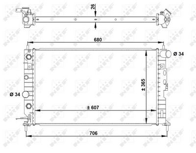 Radiator, engine cooling 50219A