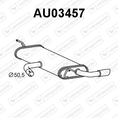 VENEPORTE AU03457 Глушитель выхлопных газов  для AUDI A3 (Ауди А3)