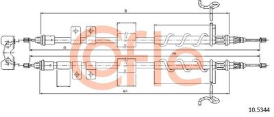 Тросик, cтояночный тормоз COFLE 92.10.5344 для FORD TOURNEO