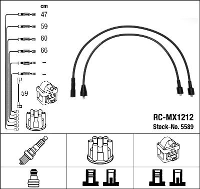 Комплект проводов зажигания NGK 5589 для TRABANT 1.1