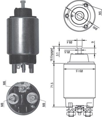 MAGNETI MARELLI Solenoidinis jungiklis, starteris
