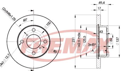 Тормозной диск FREMAX BD-6044 для SUZUKI CELERIO