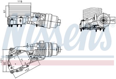 Oil Cooler, engine oil 91400