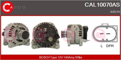 Генератор CASCO CAL10070AS для VW JETTA