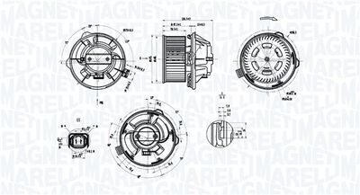 Wentylator wewnętrzny MAGNETI MARELLI 069412389010