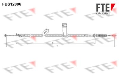 Тросик, cтояночный тормоз FTE 9250396 для HYUNDAI i10