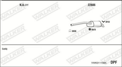 SISTEM DE ESAPAMENT WALKER VWK011158A