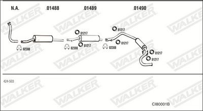 Изпускателна система WALKER CI80001B