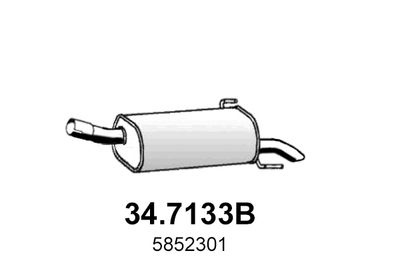 ASSO 34.7133B Глушитель выхлопных газов  для OPEL ASTRA H универсал (A04) 1.8 (L35)
