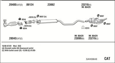 SISTEM DE ESAPAMENT WALKER SAH09649