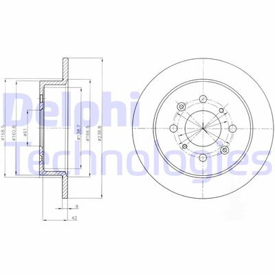 DELPHI BG4333 Тормозные диски  для HONDA CITY (Хонда Кит)