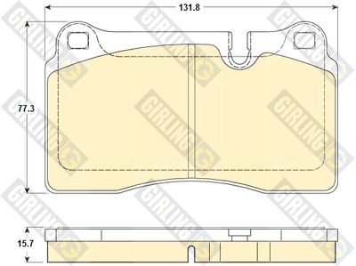 Комплект тормозных колодок, дисковый тормоз GIRLING 6120485 для ASTON MARTIN DB9