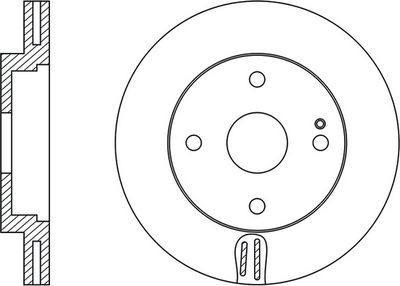 FIT FR0618V Тормозные диски  для MAZDA 2 (DE_, DH_) 1.3 MZR