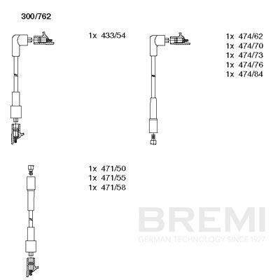 комплект запалителеи кабели BREMI 300/762