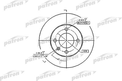 Тормозной диск PATRON PBD2780 для SEAT AROSA