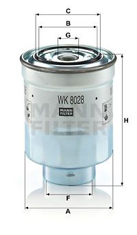 Bränslefilter MANN-FILTER WK 8028 z