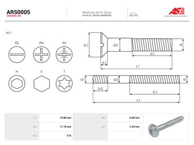 Komplet za popravak, alternator AS-PL AS ARS0005
