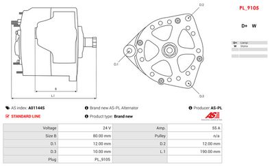 Alternator AS-PL A01144S
