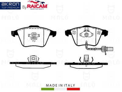 AKRON-MALÒ 28480210 Тормозные колодки и сигнализаторы для AUDI A6 C6 Avant (4F5) 2.0 TDI