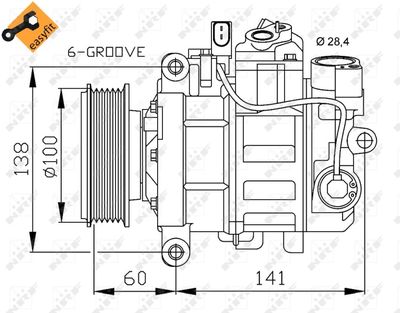 NRF Kompressor, Klimaanlage EASY FIT (32263)