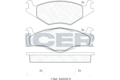 комплект спирачно феродо, дискови спирачки ICER 180460