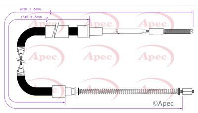 Cable Pull, parking brake APEC CAB1574