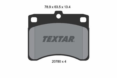 Комплект тормозных колодок, дисковый тормоз TEXTAR 2078001 для DAIHATSU MOVE