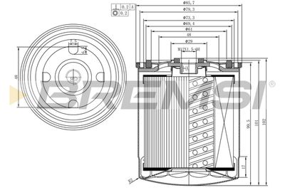 BREMSI FE1312 Топливный фильтр  для DAEWOO KORANDO (Деу Kорандо)