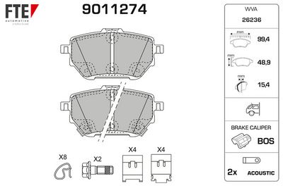 SET PLACUTE FRANA FRANA DISC FTE 9011274