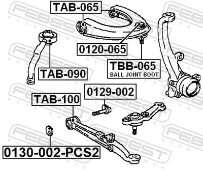 NACHLAUFSCHALE CORP AXE FEBEST 0130002PCS2 1