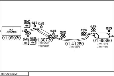 SISTEM DE ESAPAMENT MTS RENA25368A007668