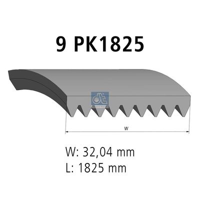 Curea transmisie cu caneluri DT Spare Parts 1911321045