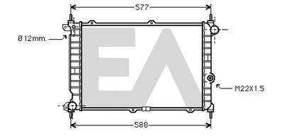 EACLIMA 31R54091 Радиатор охлаждения двигателя для OPEL ASTRA F Фургон/универсал (T92)