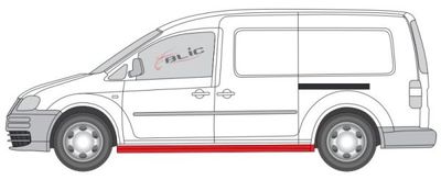 Dorpel aan autozijde Links ((EN) galvanised) past: VW CADDY III 4D 03.04-05.15
