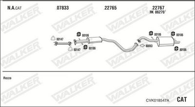 Изпускателна система WALKER CVK018547A