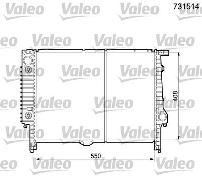 VALEO 731514 Радіатор охолодження двигуна для BMW (Бмв)