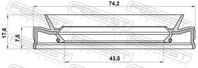 SIMERING DIFERENTIAL FEBEST 95HFW45740818L 1