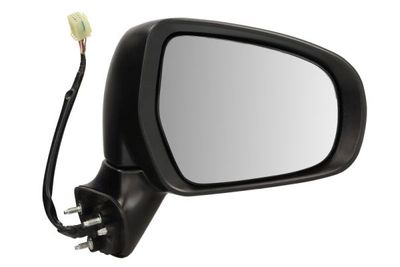 Zijspiegel Rechts (elektrisch, in reliëf, met verwarming, under-coated, elektrisch opklapbaar, met indicator) past: SUZUKI SX4 S-Cross 08.13-