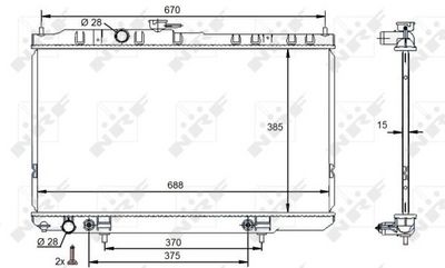 Radiator, engine cooling 59100