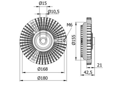 Koppeling, radiateurventilator - CFC72000S - MAHLE