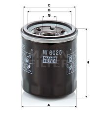 Масляный фильтр MANN-FILTER W 6025 для RENAULT DUSTER