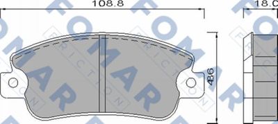 Комплект тормозных колодок, дисковый тормоз FOMAR Friction FO 436181 для FIAT 147