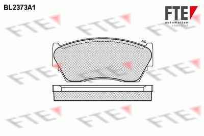 Комплект тормозных колодок, дисковый тормоз FTE 9010714 для NISSAN 100NX