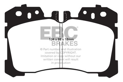 Комплект тормозных колодок, дисковый тормоз EBC Brakes DP1811 для LEXUS LS