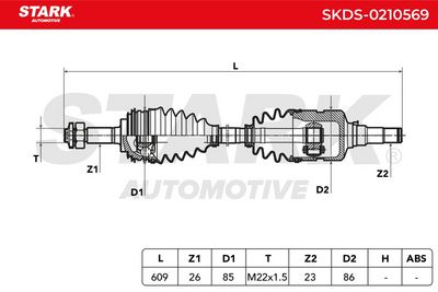 полуоска STARK SKDS-0210569