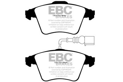 Комплект тормозных колодок, дисковый тормоз EBC Brakes DP41935R для VW TOUAREG