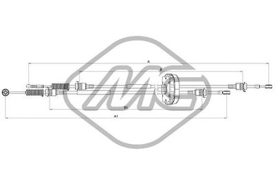 Naciąg linki, ręczna skrzynia biegów METALCAUCHO 82954
