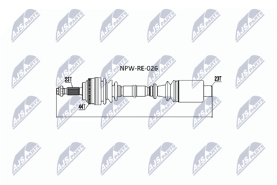 Wał napędowy NTY NPW-RE-026
