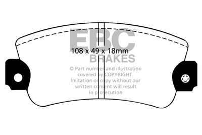 Комплект тормозных колодок, дисковый тормоз EBC Brakes DP485 для LANCIA Y10